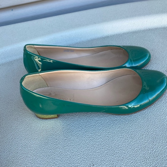 J. Crew Shoes - JCrew Green Flats with Gold Heel Women’s 7